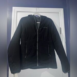 Patagonia Black Hooded Quilted Puffer Jacket Full Zip
